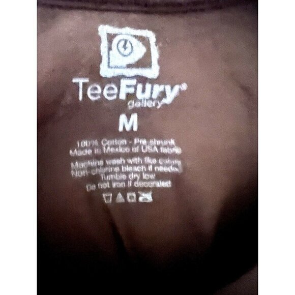 Teefury Steampunk Brown Graphic Tee Medium Original Hunter Cotton Stretch New - Picture 4 of 4